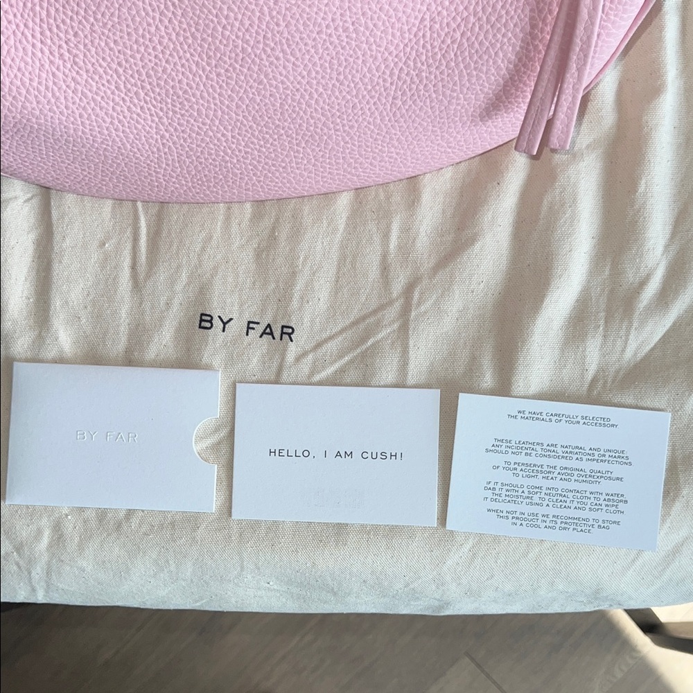 BY FAR Cush Peony Flat Grain Leather Shoulder Bag - Picture 9 of 11